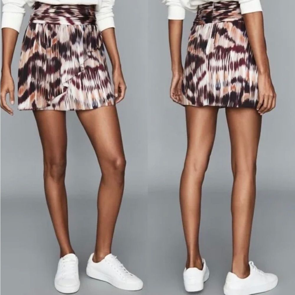REISS Josephine ikat flippy berry mini  skirt NEW NO TAGS